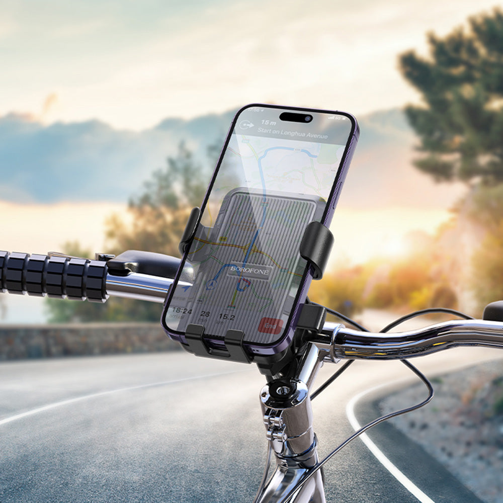 Borofone BH13 Knight kerékpártartó, 4.5inch - 7inch, Fekete