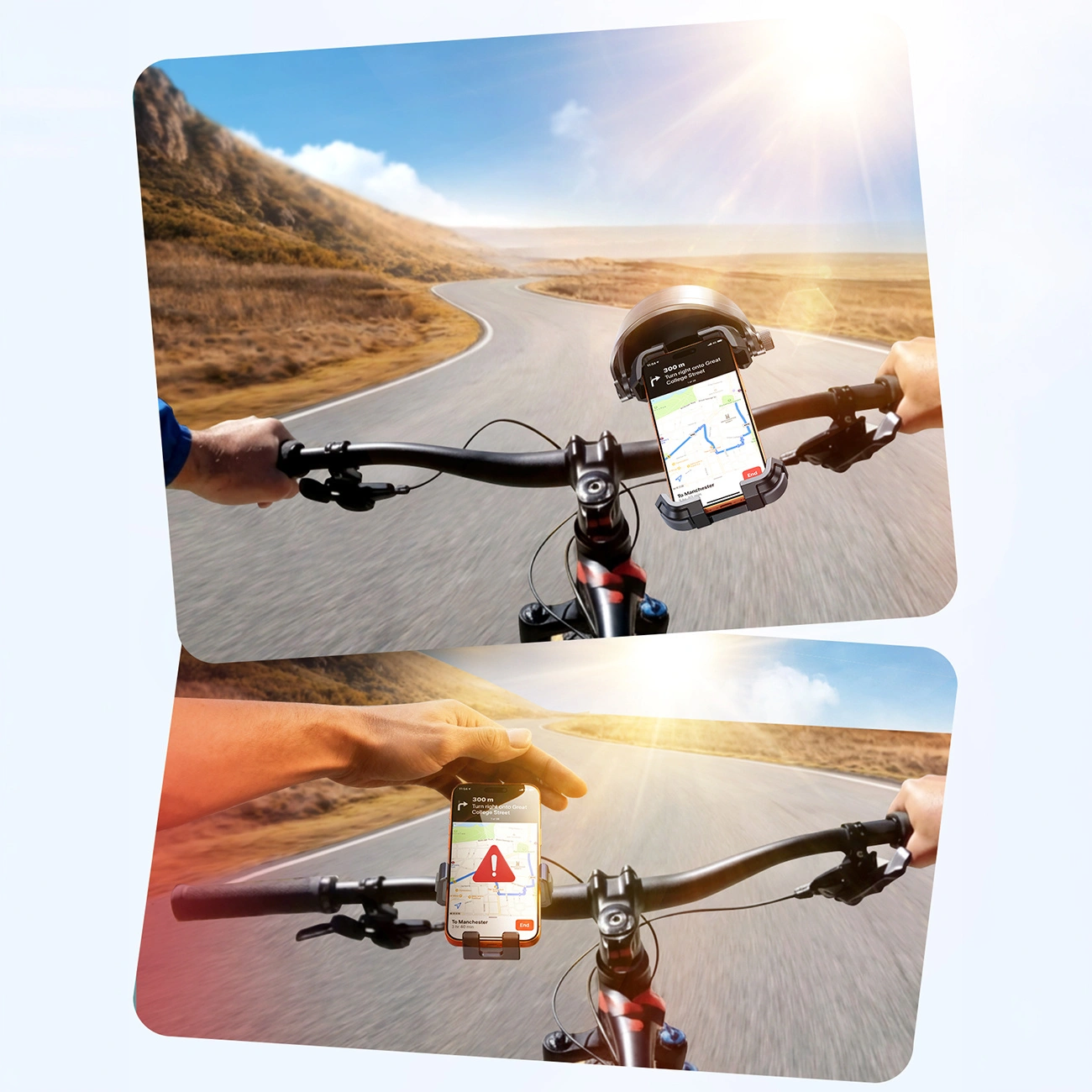 Bicycle Motorcycle Holder with Sunshade Joyroom JR-ZS528, 4.7inch - 7inch, Black