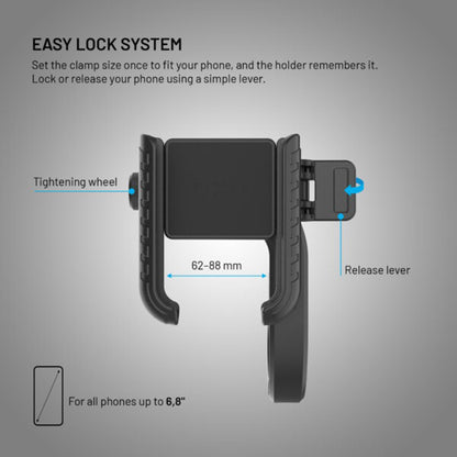 Kerékpártartó Fixed Bikee Plus Vista, Univerzális, Fekete