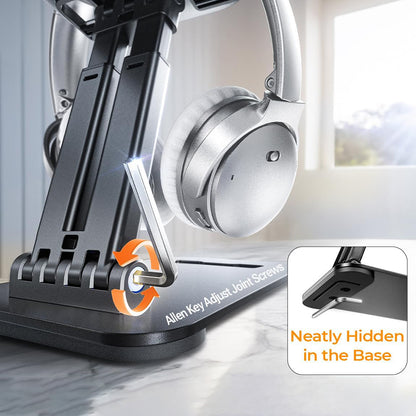 Lisen asztali tartó telefonhoz / táblagéphez, 4inch - 15.9inch, fekete YL0424080007