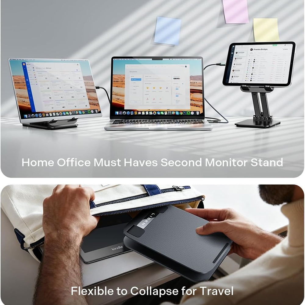 Lisen asztali tartó telefonhoz / táblagéphez, 4inch - 15.9inch, fekete YL0424080007