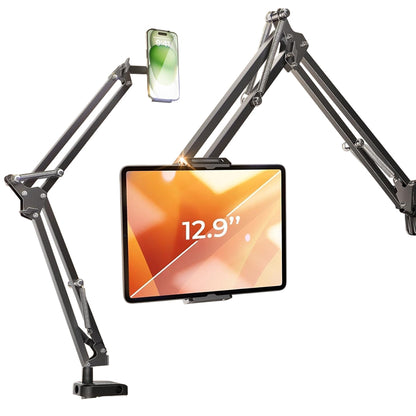 Lisen asztali tartó telefonhoz / táblagéphez, 4.7 inch - 12.9 inch, fekete YL0223060007