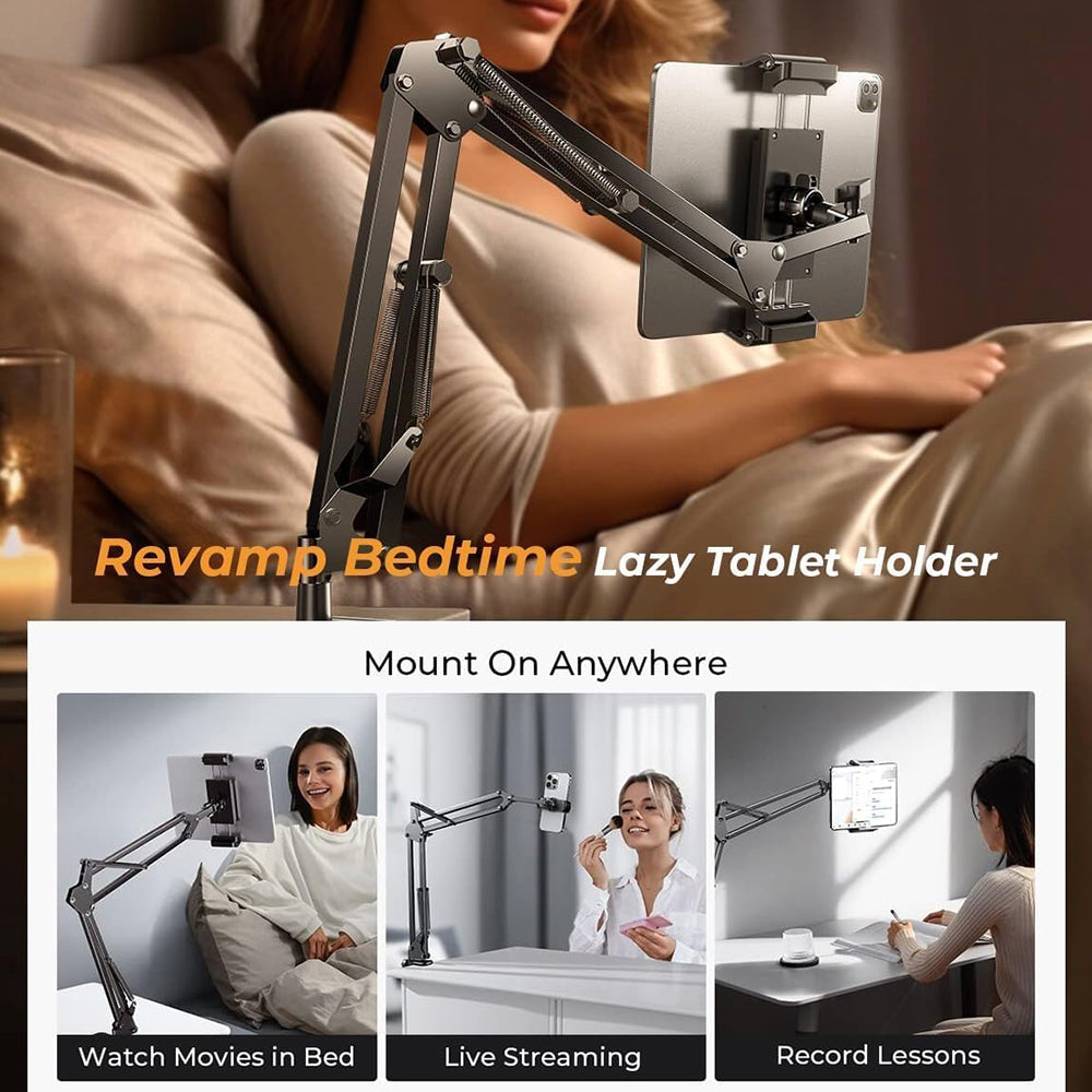 Lisen asztali tartó telefonhoz / táblagéphez, 4.7 inch - 12.9 inch, fekete YL0223060007