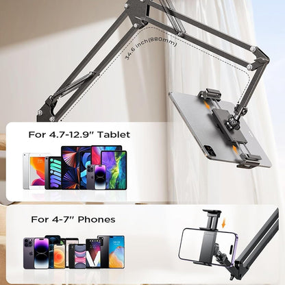 Lisen asztali tartó telefonhoz / táblagéphez, 4.7 inch - 12.9 inch, fekete YL0223060007