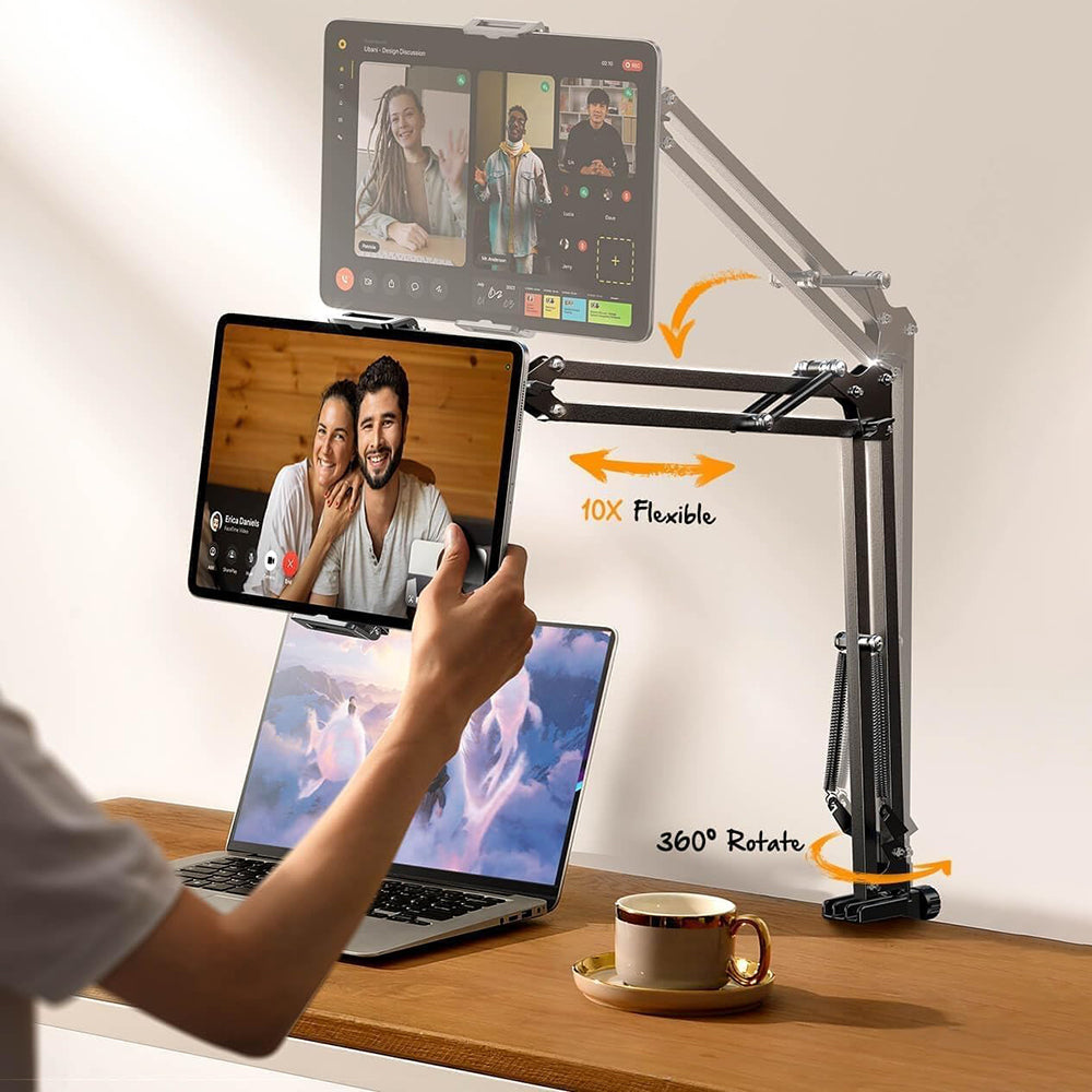 Lisen asztali tartó telefonhoz / táblagéphez, 4.7 inch - 12.9 inch, fekete YL0223060007