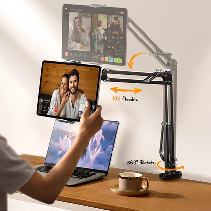 Lisen asztali tartó telefonhoz / táblagéphez, 4.7 inch - 12.9 inch, fekete YL0223060007