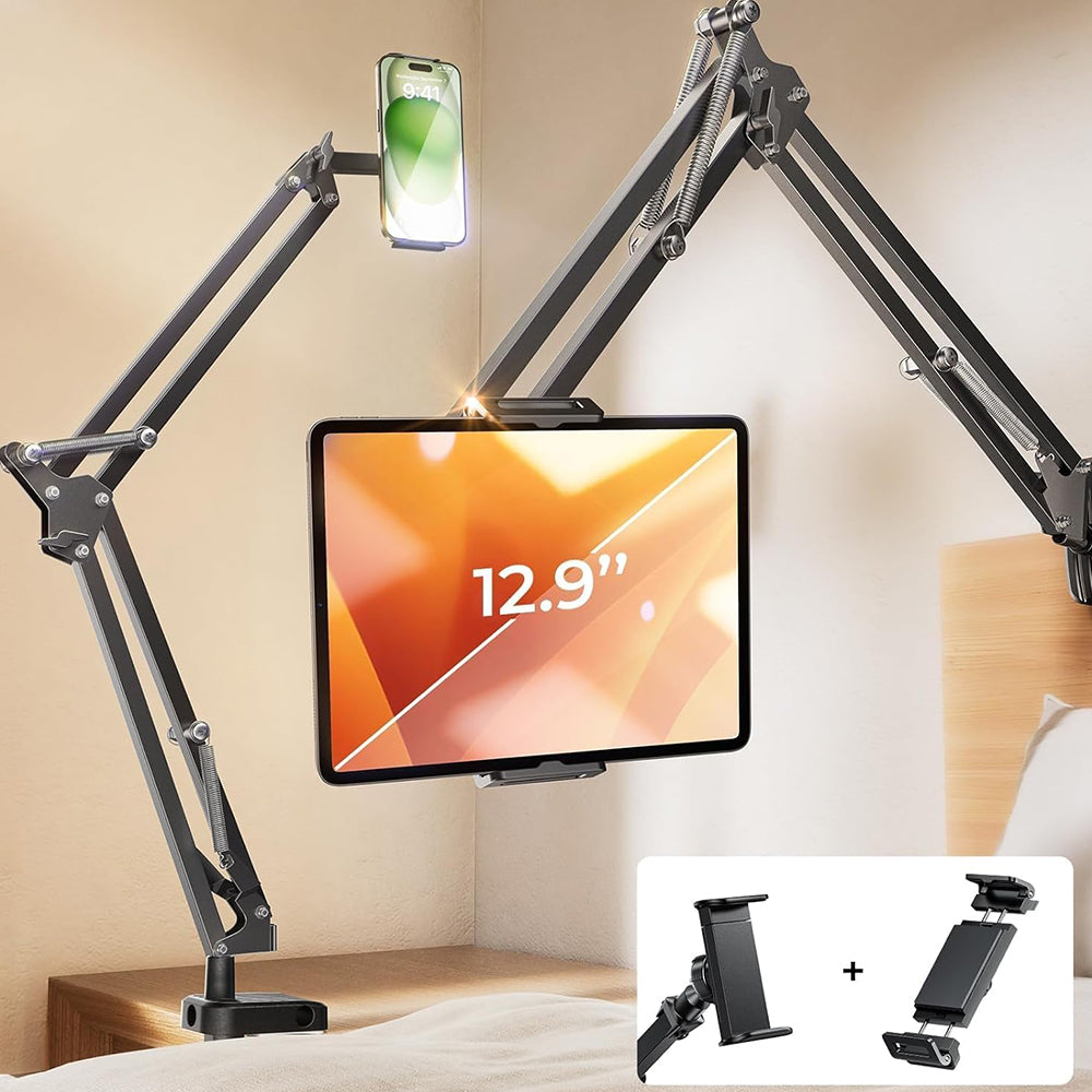 Lisen asztali tartó telefonhoz / táblagéphez, 4.7 inch - 12.9 inch, fekete YL0223060007