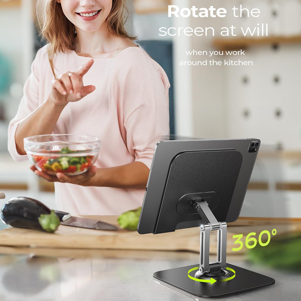 Lisen Q18 asztali tartó telefonhoz / táblagéphez, 4.7 inch - 12.9 inch, fekete YL0423120002