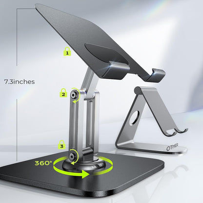 Lisen Q18 asztali tartó telefonhoz / táblagéphez, 4.7 inch - 12.9 inch, fekete YL0423120002