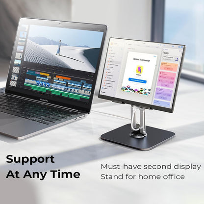 Lisen Q18 asztali tartó telefonhoz / táblagéphez, 4.7 inch - 12.9 inch, fekete YL0423120002