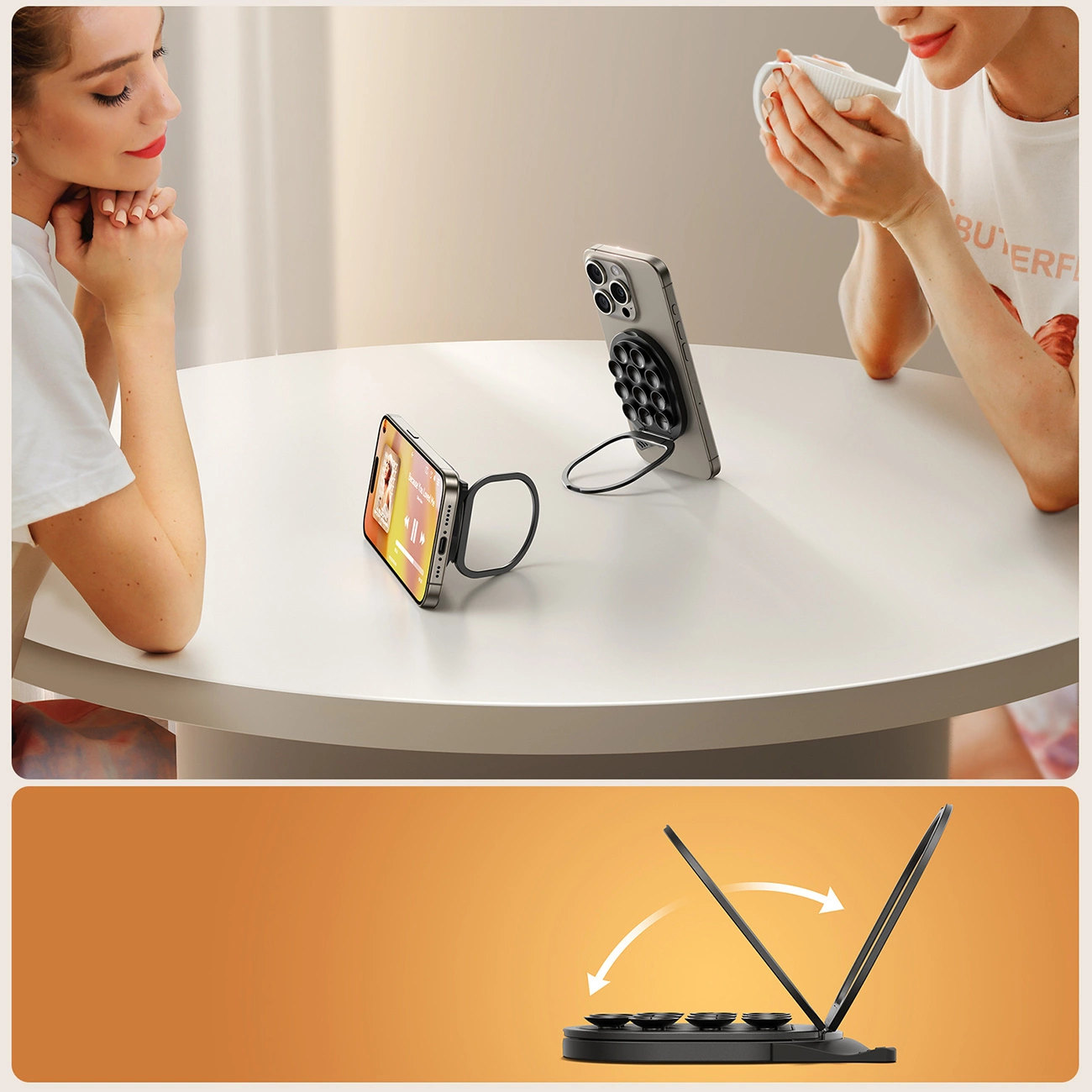 Joyroom JR-ZS418 univerzális gyűrűtartó, fekete