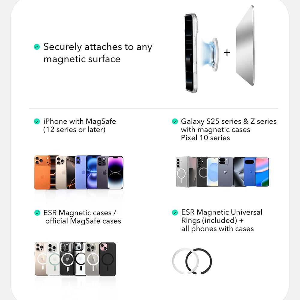 ESR HaloLock Gyűrűtartó, Fehér