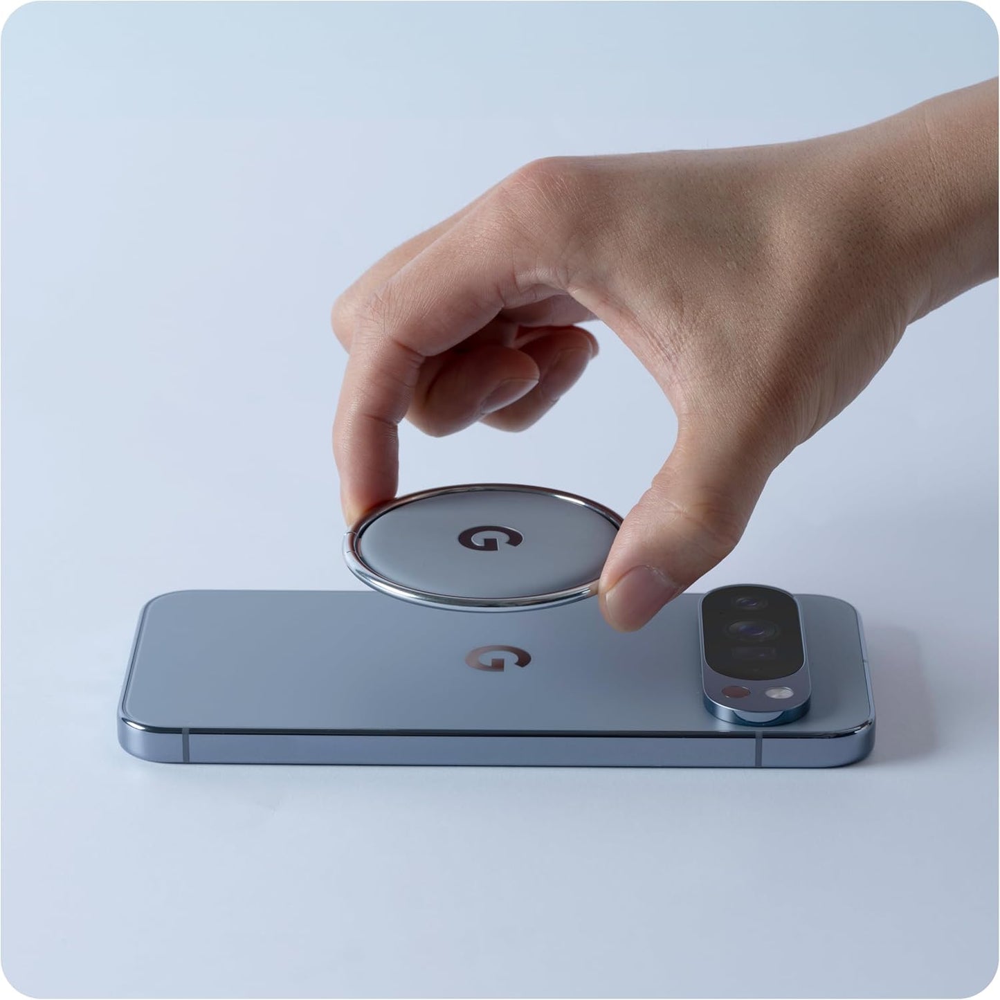 Pixelsnap gyűrűtartó a Google Pixel 10 sorozathoz, Szürke