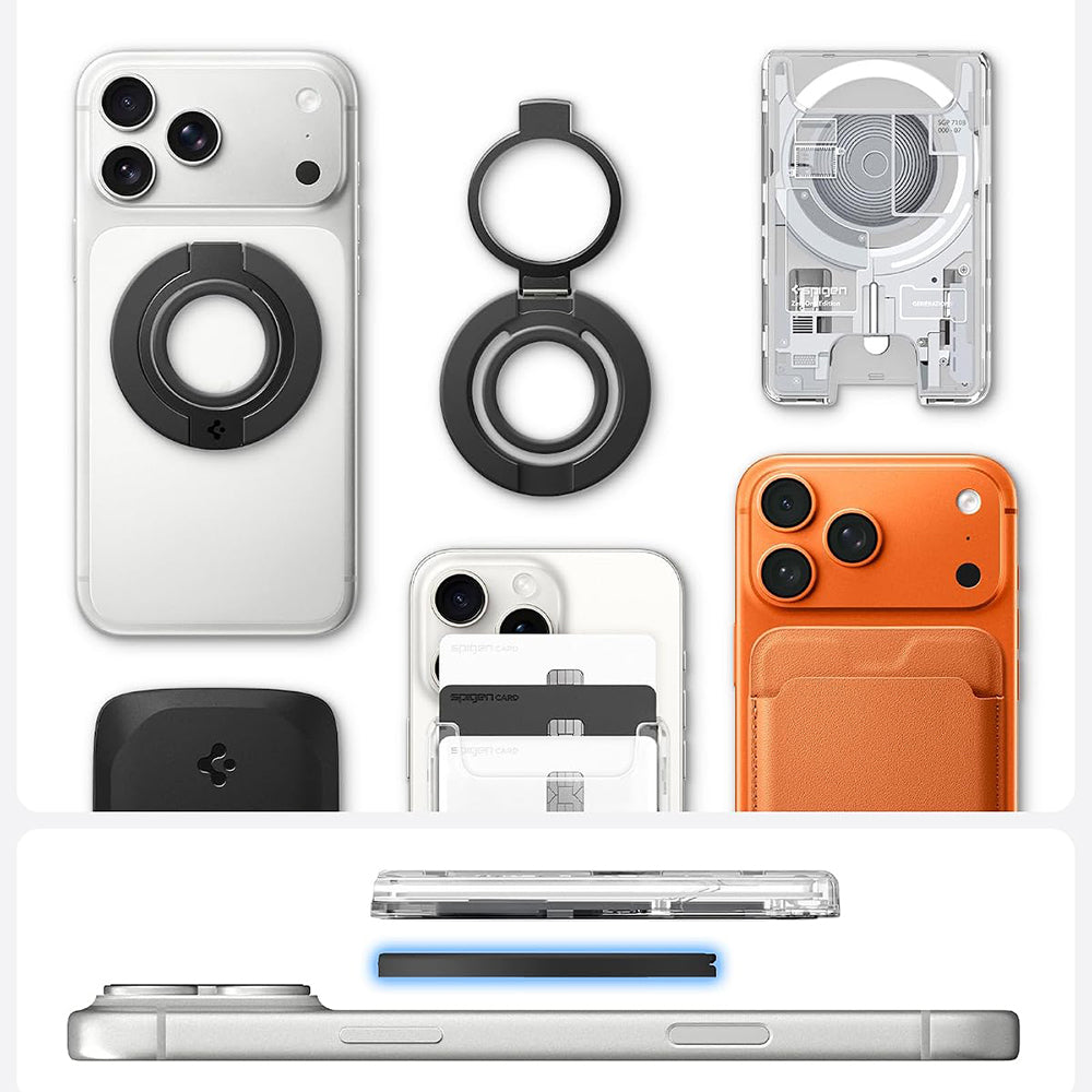 Spigen Dual Pop Mag S gyűrűtartó, univerzális, szürke AMP11736