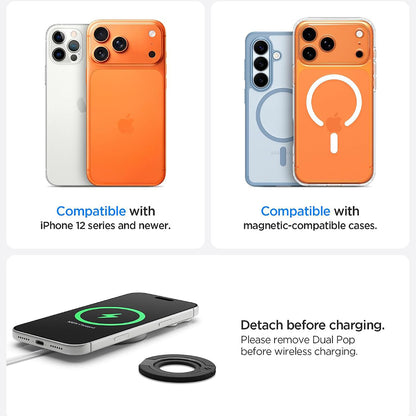 Spigen Dual Pop Mag S gyűrűtartó, univerzális, szürke AMP11736