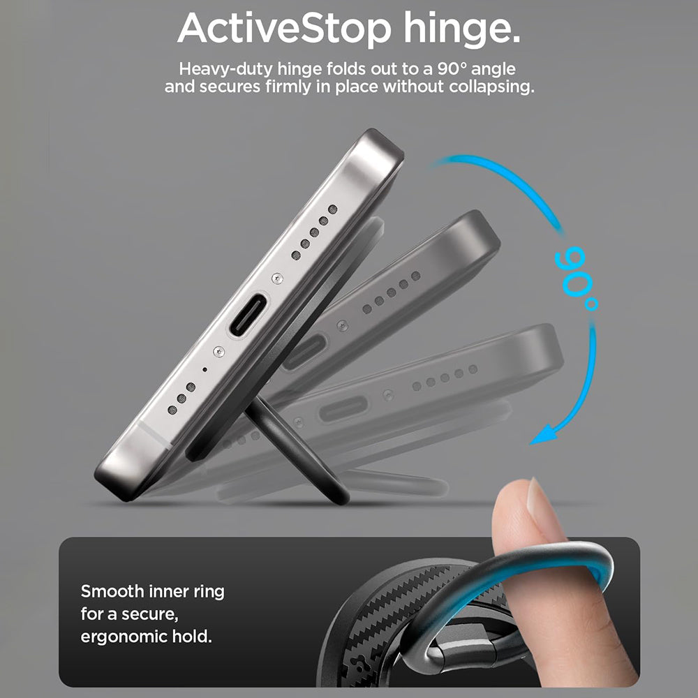 Spigen O-Mag OM106 Gyűrűtartó, Univerzális, Fekete AMP09334