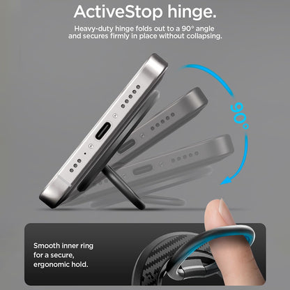 Spigen O-Mag OM106 Gyűrűtartó, Univerzális, Fekete AMP09334