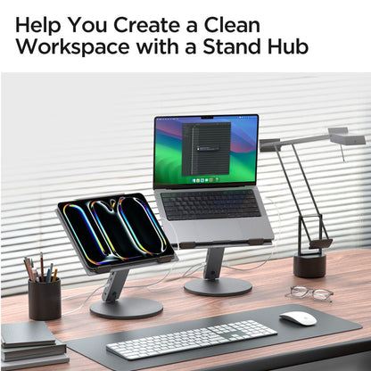 Spigen LD204H laptop tartó, Ezüst