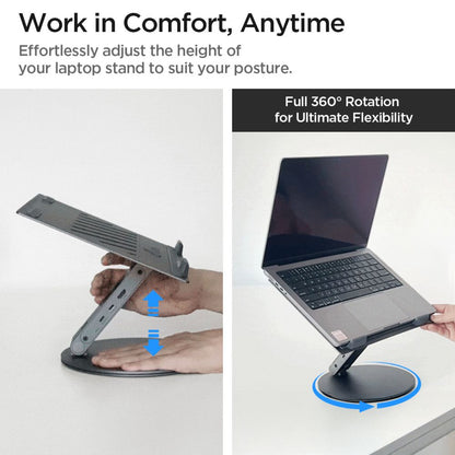 Spigen LD204H laptop tartó, Ezüst