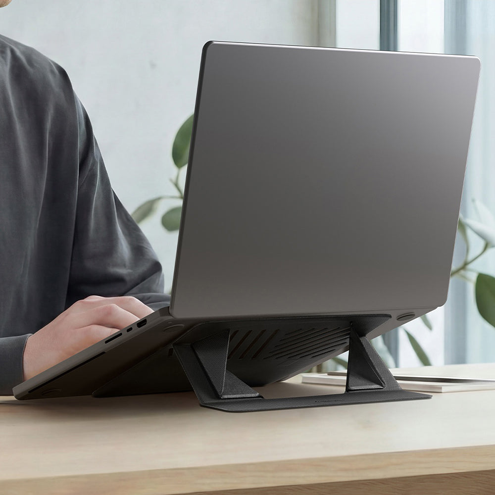 Spigen Slim Fold LD201-S6 állvány max. 14 hüvelykes laptophoz, fekete AMP11115