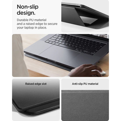 Spigen Slim Fold LD201-S7 állvány max. 14 hüvelykes laptophoz, fekete AMP11116