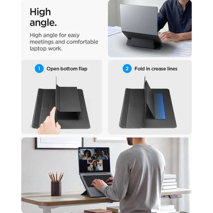 Spigen Slim Fold LD201-S7 állvány max. 14 hüvelykes laptophoz, fekete AMP11116