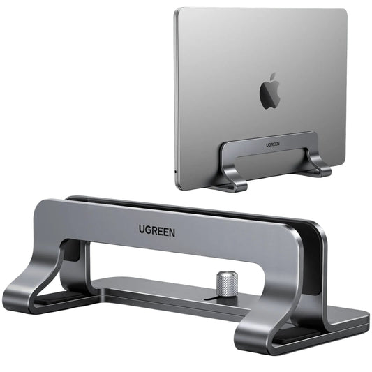 UGREEN LP258 függőleges laptop tartó 12mm - 26mm vastagságú laptopokhoz, ezüst