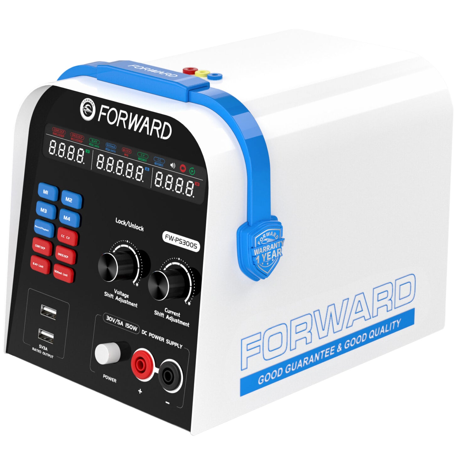 Stabilizált Egyenáramú Forrás Ampermérővel Forward FW-PS3005 + FW-PA01