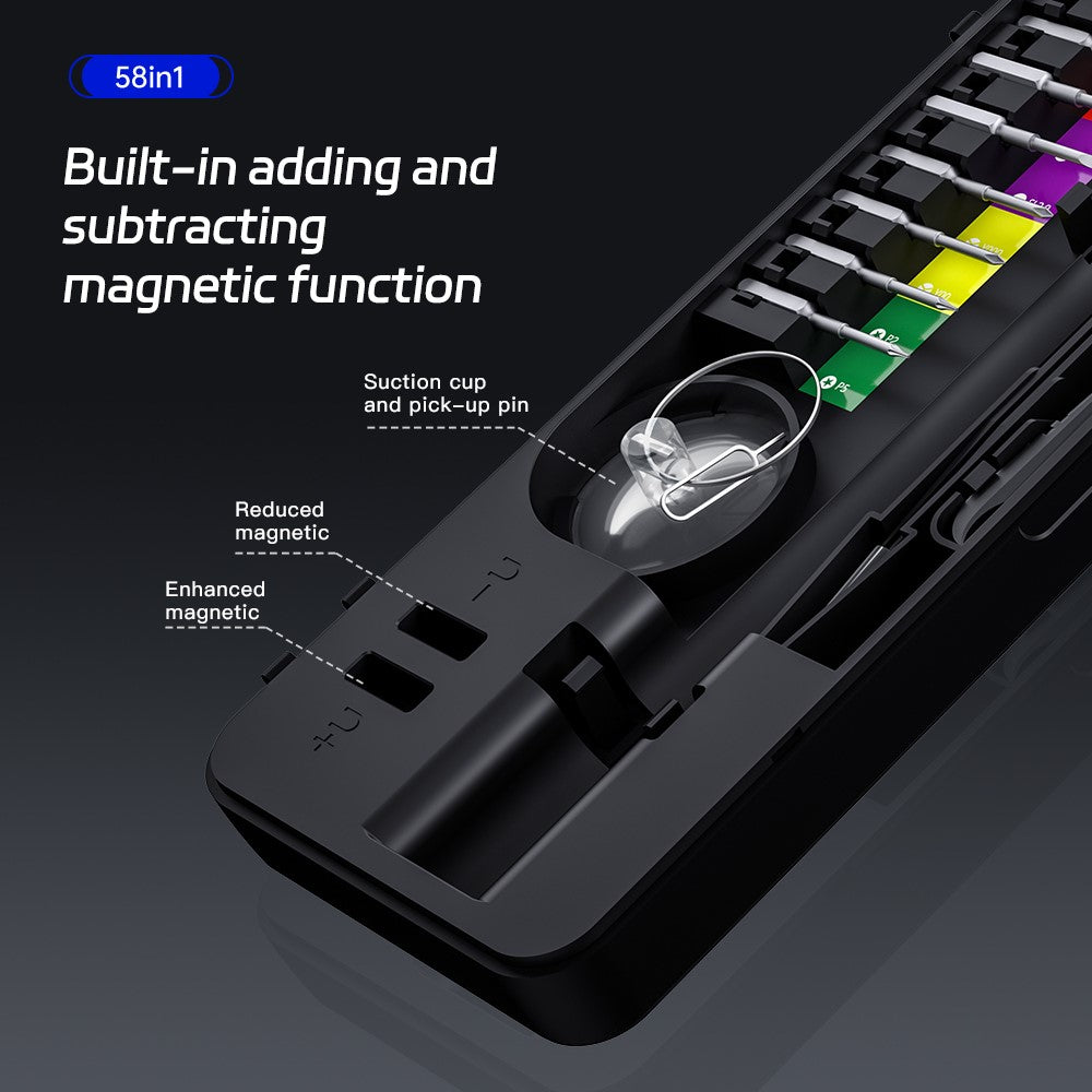 King'sdun KS-882058 elektromos csavarhúzó, 58in1, szürke