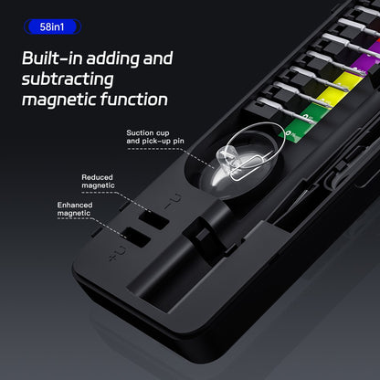 King'sdun KS-882058 elektromos csavarhúzó, 58in1, szürke