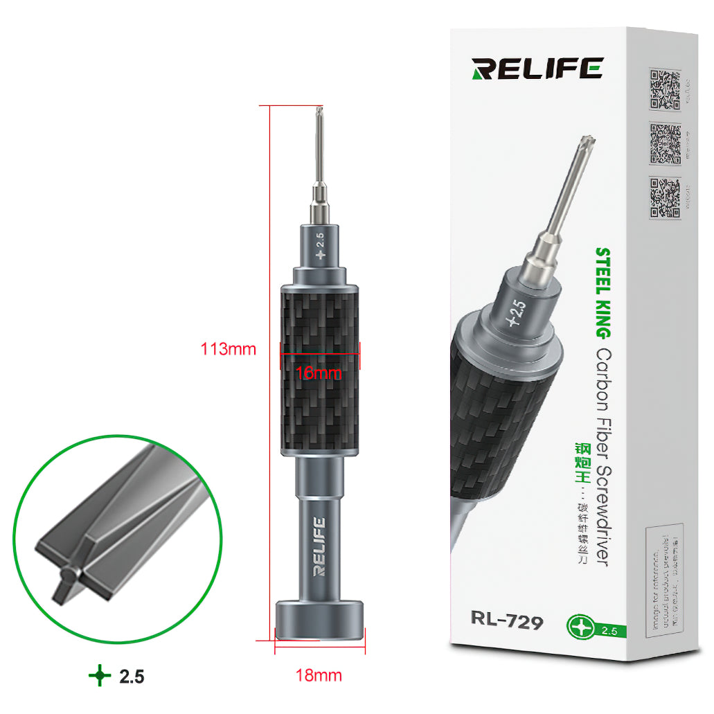 Relife RL-729 csavarhúzó, 2,5 mm-es Phillips