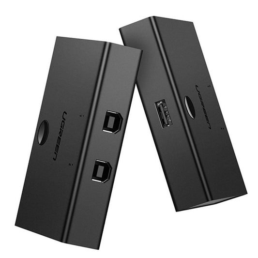 USB kapcsoló UGREEN US158, 2 x USB-B, Fekete