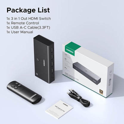 HDMI Video Kapcsoló UGREEN AW504 (55857), Fekete