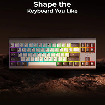 HAVIT KB896L gaming billentyűzet, RGB, 1.2m, Rózsaszín