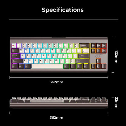 HAVIT KB896L gaming billentyűzet, RGB, 1.2m, Rózsaszín