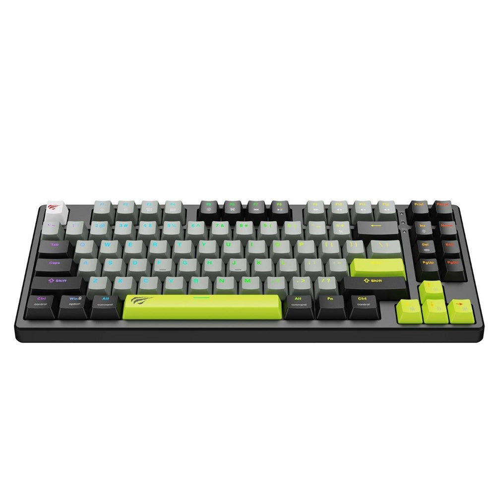 HAVIT KB904L Gaming Billentyűzet, RGB, 1.8m, Fekete-Zöld