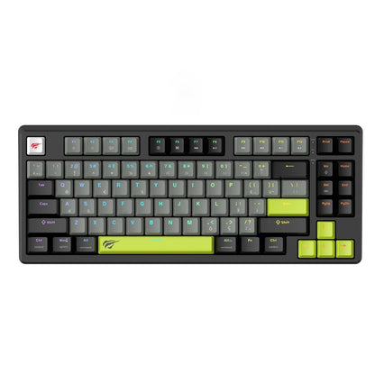 HAVIT KB904L Gaming Billentyűzet, RGB, 1.8m, Fekete-Zöld