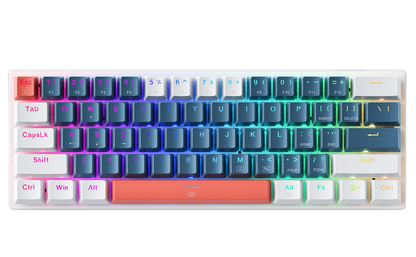 Machenike K500-B61 Mechanikus Gaming Vezetékes USB Billentyűzet, RGB, Kék Fehér