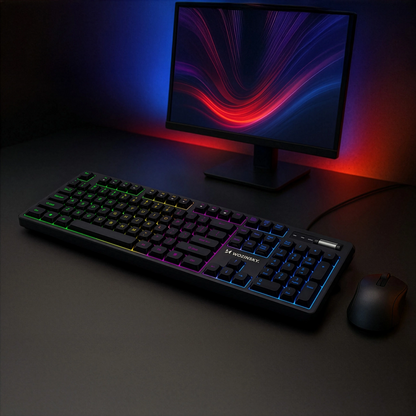 Gaming Wired USB Keyboard WZK WKG-200, RGB, 1.5m, Black