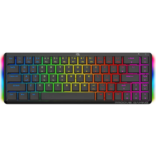 Proove AFK vezeték nélküli gaming billentyűzet, RGB, BT / Wi-Fi / Vezetékes, 1.5m, Fekete WKAFKEN22001
