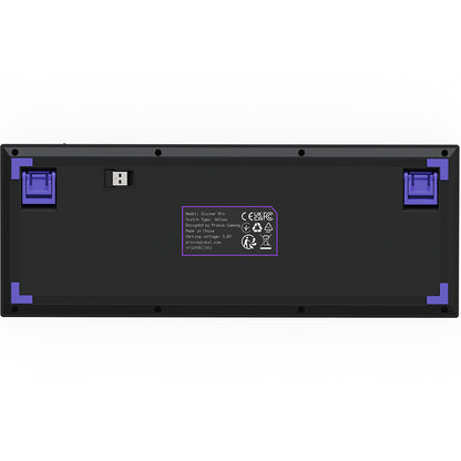 Proove Slicker Pro vezeték nélküli játékbillentyűzet, RGB, BT / Wi-Fi / Vezetékes, 1.8m, Fekete WKSLPEN22416