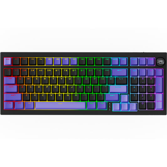 Proove Slicker Pro vezeték nélküli játékbillentyűzet, RGB, BT / Wi-Fi / Vezetékes, 1.8m, Fekete WKSLPEN22416