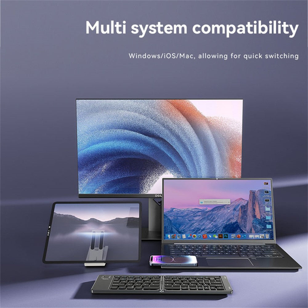 Yesido KB27 Összecsukható Bluetooth Billentyűzet, Fekete