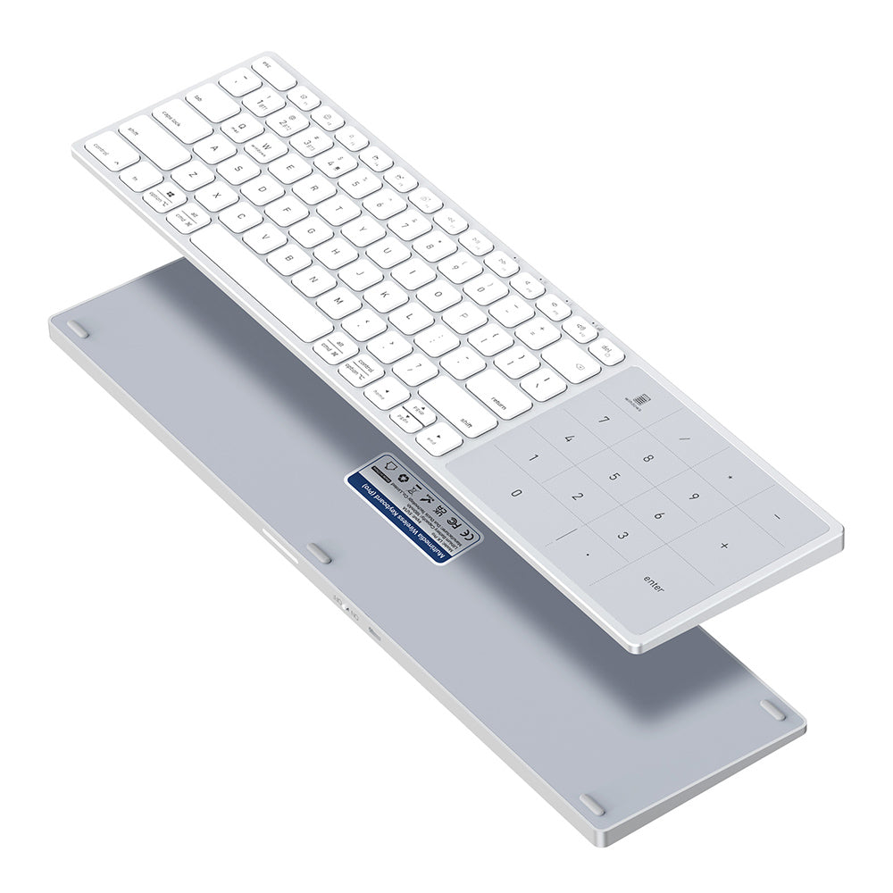 DUX DUCIS LK Wireless Keyboard, BT / Wi-Fi, White