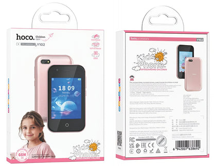 HOCO Y102 Kids Mobiltelefon, 2G, 2.8 colos kijelző, Rózsaszín
