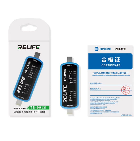 Relife TB-09 SE Szerviz Teszter, Lightning / USB-C