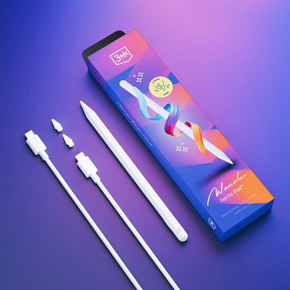 Touch Pen 3MK Wonder az Apple iPadhez, Aktív Változat, Fehér