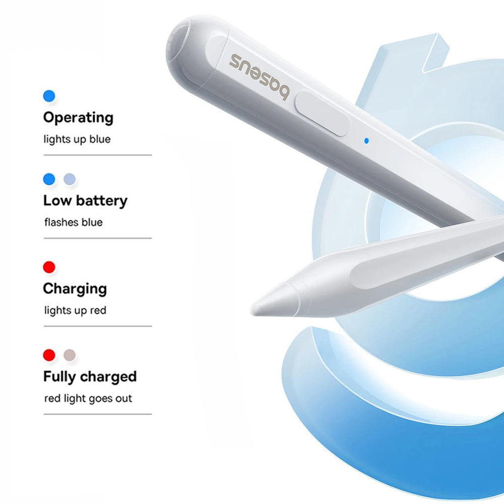 Touch Pen Baseus Smooth Writing 2 Series az Apple iPadhez, Aktív Vezeték Nélküli Verzió, Fehér P80015802213-03