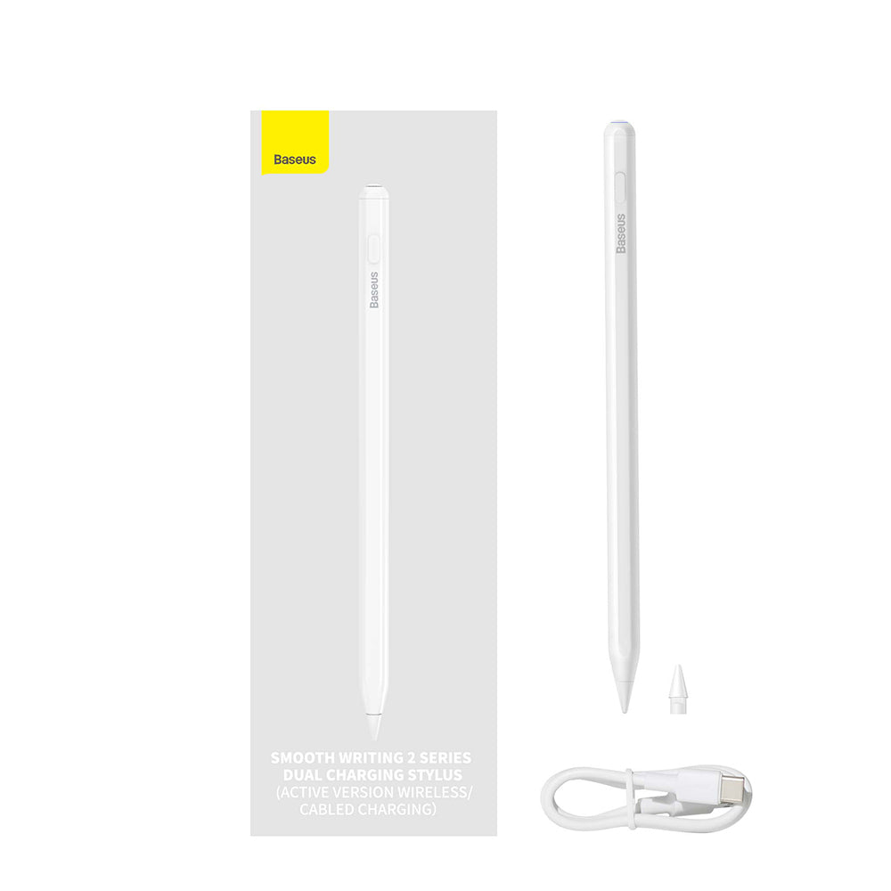 Touch Pen Baseus Smooth Writing 2 Series az Apple iPadhez, Aktív Vezeték Nélküli Verzió, Fehér SXBC080102