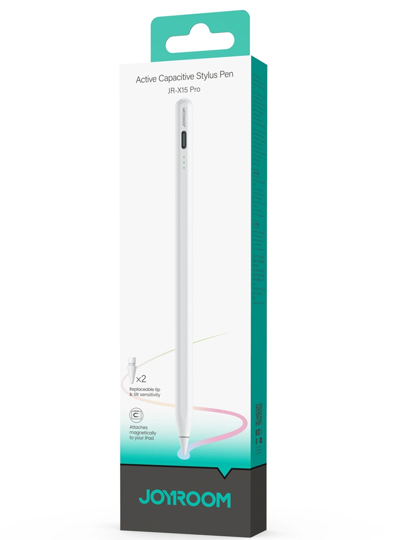 Joyroom JR-X15 Pro érintőceruza Apple iPad-hez, Aktív verzió, Fehér
